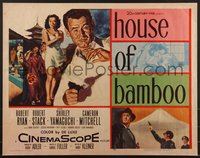 6z0853 HOUSE OF BAMBOO 1/2sh 1955 Sam Fuller, artwork of Robert Ryan, sexy Shirley Yamaguchi!