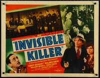 6z0855 INVISIBLE KILLER 1/2sh 1939 Grace Bradley, Roland Drew, ultra rare blue title style!