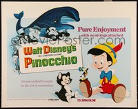6z0865 PINOCCHIO 1/2sh R1978 Disney classic cartoon about wooden boy who becomes real!