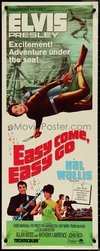 6z0643 EASY COME EASY GO insert 1967 scuba diver Elvis Presley looking for adventure & fun!