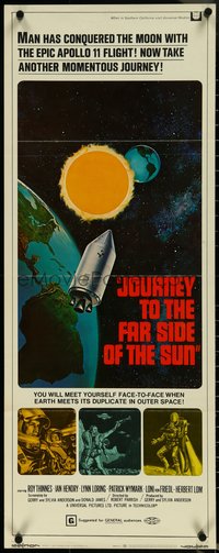 6z0671 JOURNEY TO THE FAR SIDE OF THE SUN insert 1969 Doppleganger, Earth meets itself in outer space!