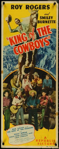 6z0674 KING OF THE COWBOYS insert 1943 Roy Rogers, Trigger, Bob Nolan & Sons of the Pioneers, rare!