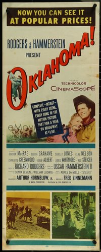 6z0694 OKLAHOMA insert 1956 Gordon MacRae, Shirley Jones, Rodgers & Hammerstein musical!