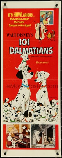 6z0695 ONE HUNDRED & ONE DALMATIANS insert R1969 most classic Walt Disney canine family cartoon!