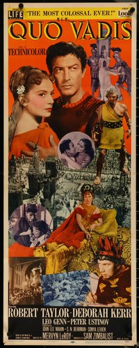 6z0699 QUO VADIS insert 1951 Robert Taylor, sexy Deborah Kerr & Peter Ustinov in Ancient Rome!