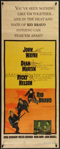 6z0703 RIO BRAVO insert 1959 John Wayne, Ricky Nelson, Dean Martin, Walter Brennan, Howard Hawks