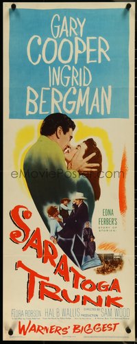 6z0706 SARATOGA TRUNK insert 1945 c/u of Gary Cooper about to kiss Ingrid Bergman, by Edna Ferber!