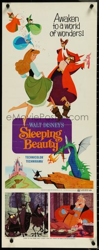 6z0708 SLEEPING BEAUTY insert R1970 Walt Disney cartoon fairy tale fantasy classic!