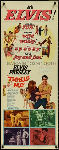 6z0722 TICKLE ME insert 1965 Elvis Presley is fun, way out wild & wooly, full of joy and jive!