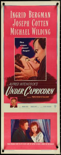 6z0729 UNDER CAPRICORN insert 1949 romantic Ingrid Bergman & Joseph Cotten, Alfred Hitchcock!