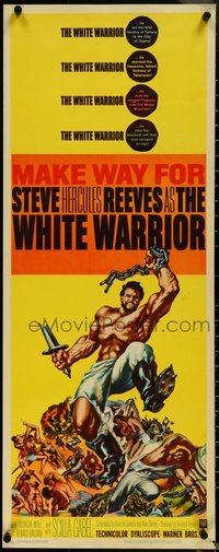 6z0734 WHITE WARRIOR insert 1961 Agi Murad il diavolo bianco, art of chained Steve Hercules Reeves!