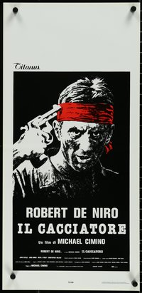 6z0587 DEER HUNTER Italian locandina 1979 directed by Michael Cimino, De Niro, Russian roulette!