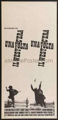 6z0611 ONCE UPON A TIME IN THE WEST Italian locandina 1968 Bronson & Claudia Cardinale, ultra rare!