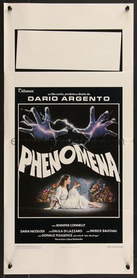 6z0612 PHENOMENA Italian locandina 1985 Sciotti art of Jennifer Connelly with butterfly in hand!