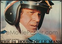 6z0951 LE MANS Japanese 1971 horizontal c/u of driver Steve McQueen wearing helmet, 24 Hours, rare!