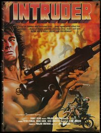 6z0070 INTRUDER Lebanese 1986 different Peter Heer art of something that is not a gun, ultra rare!