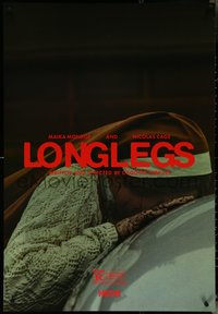 6z0445 LONGLEGS teaser DS 1sh 2024 Oz Perkins, Maika Monroe, Nicolas Cage, creepy image, ultra rare!