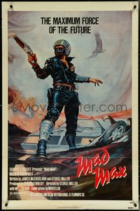6z0449 MAD MAX 1sh 1980 George Miller post-apocalyptic classic, different art of Mel Gibson!