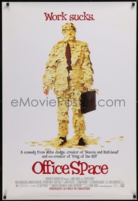 6z0468 OFFICE SPACE advance style A 1sh 1999 Mike Judge, Stephen Root covered in post-its!