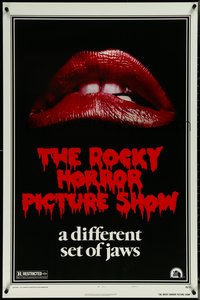 6z0504 ROCKY HORROR PICTURE SHOW style A 1sh R1980s classic lips, a different set of jaws!