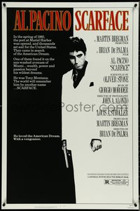 6z0508 SCARFACE 1sh 1983 Al Pacino as Tony Montana, Brian De Palma, Oliver Stone classic!