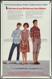 6z0516 SIXTEEN CANDLES 1sh 1984 Molly Ringwald, Anthony Michael Hall, directed by John Hughes!