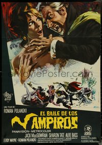 6z0170 FEARLESS VAMPIRE KILLERS Spanish 1968 Roman Polanski, great wacky horror art by Escobar!