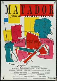 6z0175 MATADOR Spanish 1986 Pedro Almodovar, Antonio Banderas, cool Berlanga art!