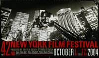 6z0088 42ND NEW YORK FILM FESTIVAL signed 22x38 film festival poster 2004 by Jeff Bridges!