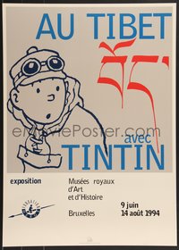 6z0743 AU TIBET AVEC TINTIN 20x28 Belgian museum/art exhibition 1994 art of the character by Herge!