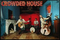 6z0139 CROWDED HOUSE 24x36 music poster 1986 image of band, self-titled album release, ultra rare!
