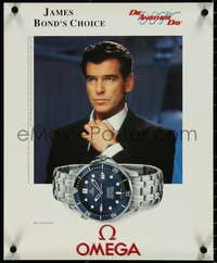 6z0740 DIE ANOTHER DAY 16x20 advertising poster 2002 Pierce Brosnan as James Bond with Omega Seamaster watch, ultra rare!