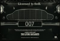 6z0802 LIVING DAYLIGHTS 12x18 special poster 1986 great image of classic Aston Martin car grill!