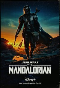 6z0116 MANDALORIAN DS tv poster 2020 sci-fi art of bounty hunter walking with 'Baby Yoda'!