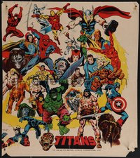 6z0803 MARVEL COMICS 16x18 English special poster 1975 John Buscema & Joe Sinnott, ultra rare!