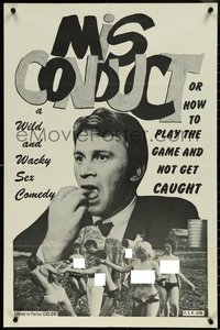 6z0246 MISCONDUCT 23x35 special poster 1966 wacky comedy, play the game & don't get caught, rare!