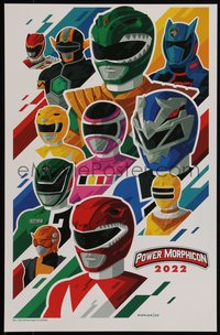 6z0804 POWER RANGERS 11x17 special poster 2022 art by Tom Whalen, Power Morphicon, heroes!