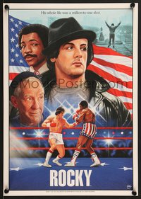 6z0781 ROCKY #51/995 12x17 art print 1976 art of boxer Sylvester Stallone, cast by Sam Gilbey!