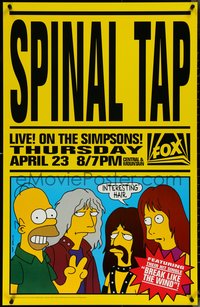 6z0118 SIMPSONS tv poster 1992 Matt Groening, wacky artwork of Homer and Spinal Tap!