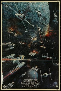 6z0140 STAR WARS 22x33 music poster 1977 George Lucas classic, John Berkey artwork, soundtrack!