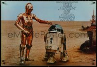 6z0249 STORY OF STAR WARS 23x33 special poster 1977 A New Hope, cool image of droids C3P-O & R2-D2!