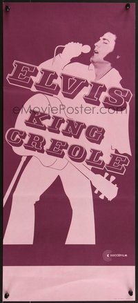 6z0574 KING CREOLE Swedish stolpe R1975 great image of Elvis Presley with guitar, ultra rare!