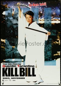 6z0092 KILL BILL: VOL. 1 teaser DS Thai poster 2003 Quentin Tarantino, Lucy Liu with katana, rare!