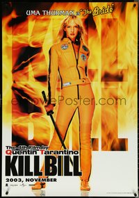 6z0091 KILL BILL: VOL. 1 teaser DS Thai poster 2003 Quentin Tarantino, Uma Thurman by Dee, rare!