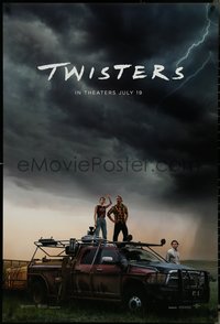 6z0552 TWISTERS teaser DS 1sh 2024 revised, image cast on tornado chasing truck, ultra rare!