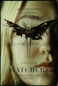 6z0561 WATCHERS teaser DS 1sh 2024 incredibly creepy image of Dakota Fanning, ultra rare!