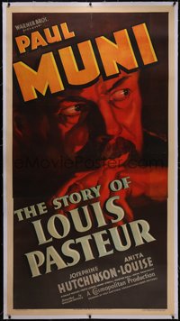 7a0290 STORY OF LOUIS PASTEUR linen 3sh 1936 great art of Paul Muni, William Dieterle, ultra rare!