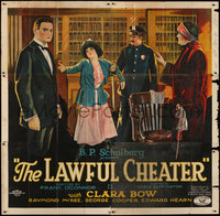 7a0089 LAWFUL CHEATER 6sh 1925 art of cop grabbing young Clara Bow pleading w/ rich guy, ultra rare!