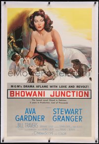 7a0538 BHOWANI JUNCTION linen 1sh 1955 sexy Eurasian beauty Ava Gardner in a flaming love story!