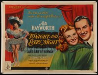 7a0151 TONIGHT & EVERY NIGHT British quad 1944 2 images of sexy showgirl Rita Hayworth, ultra rare!